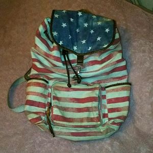 New Aeropostale Blue Crochet Tie-Dye Cinch Full Size Pull-string Backpack New Aeropostale Blue Crochet Tie-Dye Cinch Full Size Pull-string Backpack